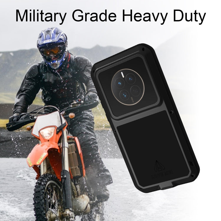 For Huawei Mate 50 LOVE MEI POWERFUL Metal Shockproof Life Waterproof Dustproof Phone Case(Yellow) - Huawei Cases by LOVE MEI | Online Shopping UK | buy2fix