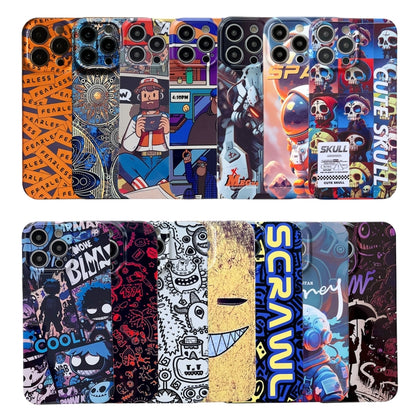 For iPhone 11 Pro Painted Pattern Precise Hole PC Phone Case(Orange Comics) - iPhone 11 Pro Cases by buy2fix | Online Shopping UK | buy2fix