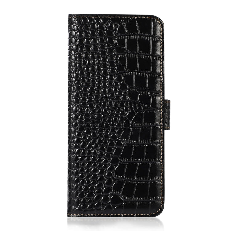 For Huawei Nova Y91 4G / Enjoy 60X Crocodile Top Layer Cowhide Leather Phone Case(Black) - Huawei Cases by buy2fix | Online Shopping UK | buy2fix