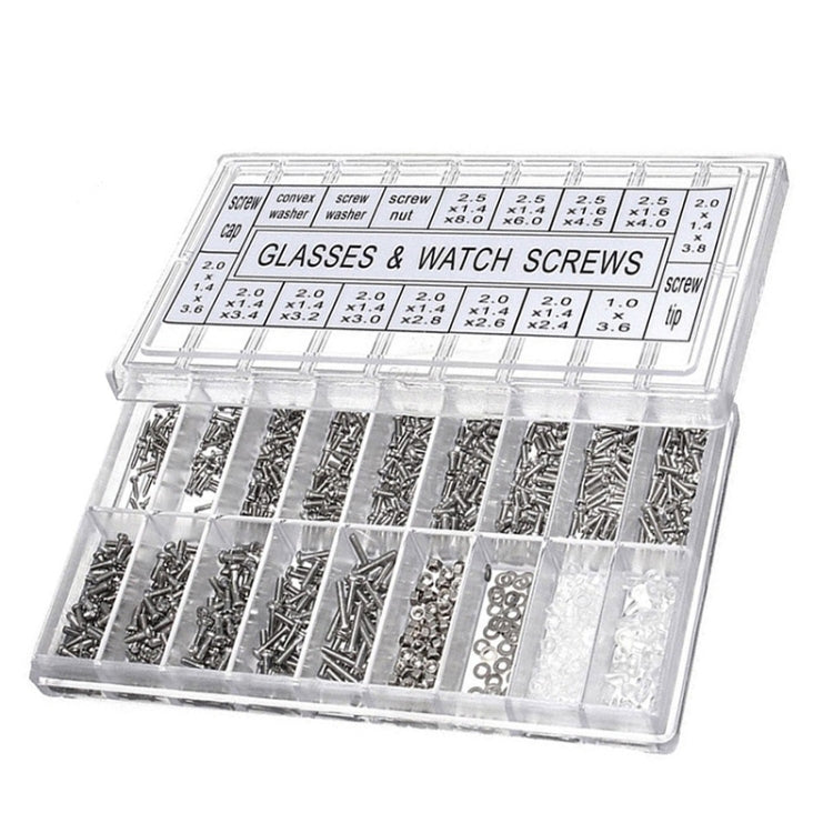 1000pcs Box Watch Glasses Repair Screw Set - Screws by buy2fix | Online Shopping UK | buy2fix