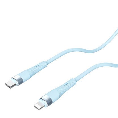 Nillkin 2.4A USB-C/Type-C to 8 Pin Silicone Data Cable, Length: 1.2m(Blue) - 2 in 1 Cable by NILLKIN | Online Shopping UK | buy2fix