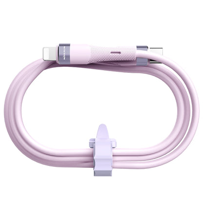 Nillkin 2.4A USB-C/Type-C to 8 Pin Silicone Data Cable, Length: 1.2m(Purple) - 2 in 1 Cable by NILLKIN | Online Shopping UK | buy2fix