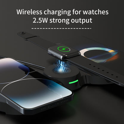 H20 15W 3 in 1 Transparent Magnetic Wireless Charger(Black) - Wireless Charger by buy2fix | Online Shopping UK | buy2fix