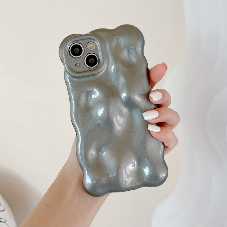 For iPhone 15 Pro Max Wave Bubbles TPU Phone Case(Grey) - iPhone 15 Pro Max Cases by buy2fix | Online Shopping UK | buy2fix