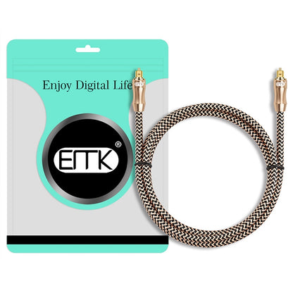 0.5m EMK OD6.0mm Gold-plated TV Digital Audio Optical Fiber Connecting Cable - Audio Optical Cables by EMK | Online Shopping UK | buy2fix