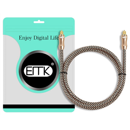 1.5m EMK OD6.0mm Gold-plated TV Digital Audio Optical Fiber Connecting Cable - Audio Optical Cables by EMK | Online Shopping UK | buy2fix