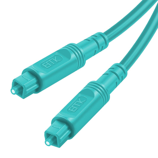 10m EMK OD4.0mm Square Port to Square Port Digital Audio Speaker Optical Fiber Connecting Cable(Sky Blue) - Audio Optical Cables by EMK | Online Shopping UK | buy2fix