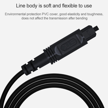 20m EMK OD4.0mm Square Port to Square Port Digital Audio Speaker Optical Fiber Connecting Cable(Black) - Audio Optical Cables by EMK | Online Shopping UK | buy2fix