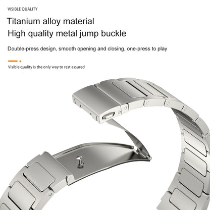 22mm Three Strains Uplift Jump Buckle Titanium Metal Watch Band(Titanium Gray) - Watch Bands by buy2fix | Online Shopping UK | buy2fix