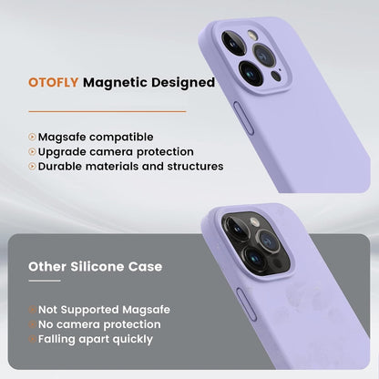 For iPhone 14 Plus LK MagSafe Magnetic Silicone Phone Case(Purple) - iPhone 14 Plus Cases by buy2fix | Online Shopping UK | buy2fix