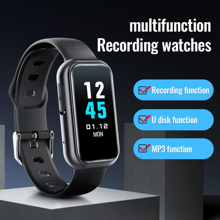 JNN S16 Smart HD Noise Reduction Bluetooth MP3 Voice Control Recording Bracelet, Memory:16GB - Smart Wristbands by JNN | Online Shopping UK | buy2fix