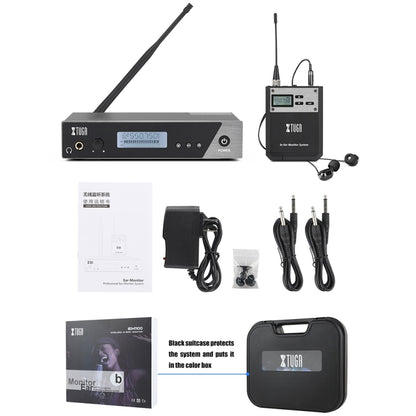 XTUGA  IEM1100 Professional Wireless In Ear Monitor System 2 BodyPacks(EU Plug) - Microphone by XTUGA | Online Shopping UK | buy2fix