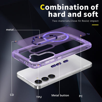 For Samsung Galaxy S24+ 5G Skin Feel TPU + PC MagSafe Magnetic Phone Case(Transparent Purple) - Galaxy S24+ 5G Cases by buy2fix | Online Shopping UK | buy2fix