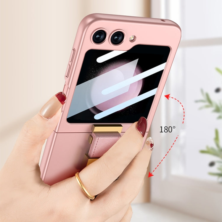 For Samsung Galaxy Z Flip5 GKK Ultra-thin Z Ring Holder PC Phone Case(Pink) - Galaxy Z Flip5 Cases by GKK | Online Shopping UK | buy2fix