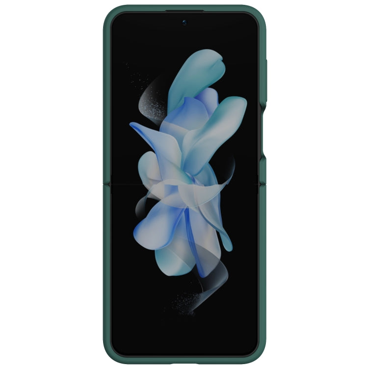 For Samsung Galaxy Z Flip5 NILLKIN Skin Feel Liquid Silicone Phone Case With Finger Strap(Green) - Galaxy Z Flip5 Cases by NILLKIN | Online Shopping UK | buy2fix