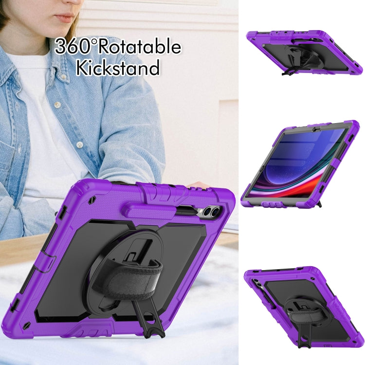 For Samsung Galaxy Tab S9+ / S8+ Silicone + PC Tablet Case(Purple+Black) - Galaxy Tab S9+ Cases by buy2fix | Online Shopping UK | buy2fix