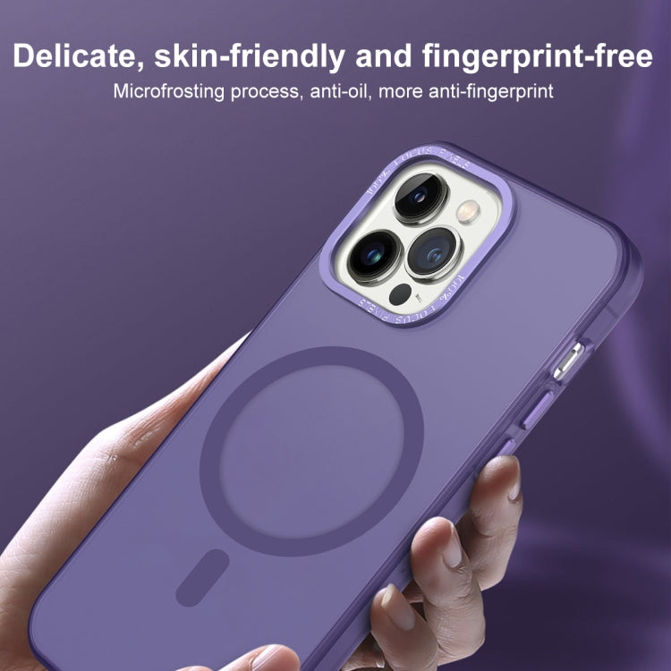 For iPhone XS Max MagSafe Frosted Translucent Mist Phone Case(Dark Purple) - More iPhone Cases by buy2fix | Online Shopping UK | buy2fix