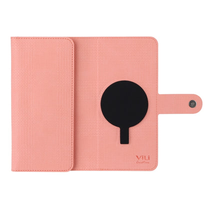 For Samsung Galaxy S23 FE 5G ViLi GHB Series MagSafe Magnetic Zipper Leather Phone Case(Pink) - Galaxy S23 FE 5G Cases by ViLi | Online Shopping UK | buy2fix