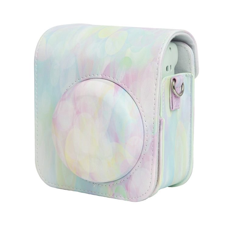 For FUJIFILM instax mini 12 Painted Full Body Leather Case Camera Bag with Strap(Dream Bubble) - Leather Bag by buy2fix | Online Shopping UK | buy2fix