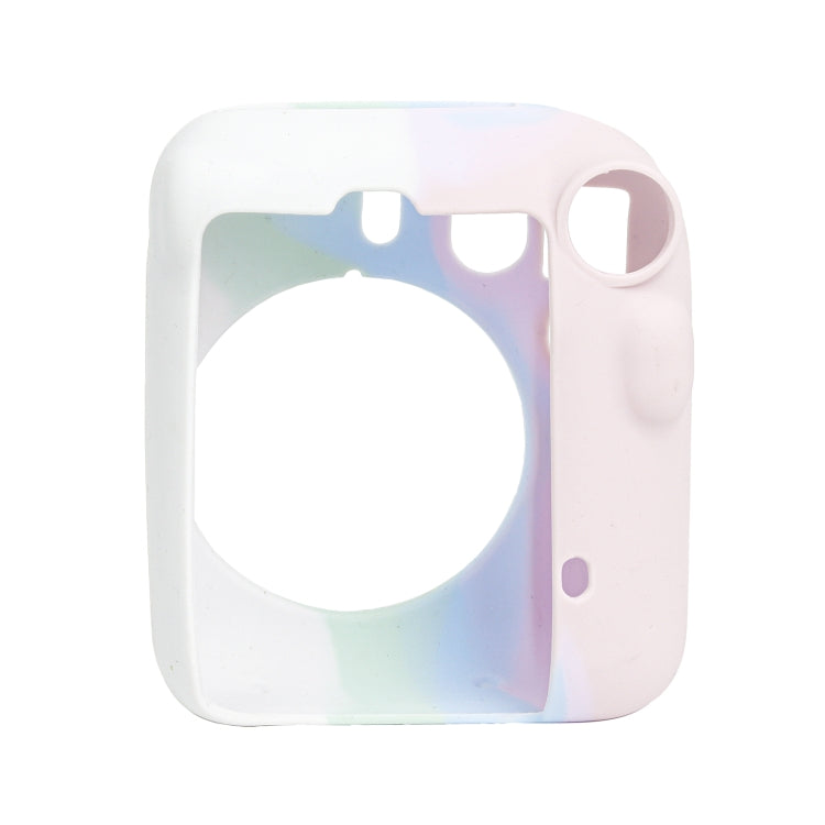 For FUJIFILM instax mini 12 Soft Silicone Camera Protective Case(Pink Blue White) - Protective Case by buy2fix | Online Shopping UK | buy2fix