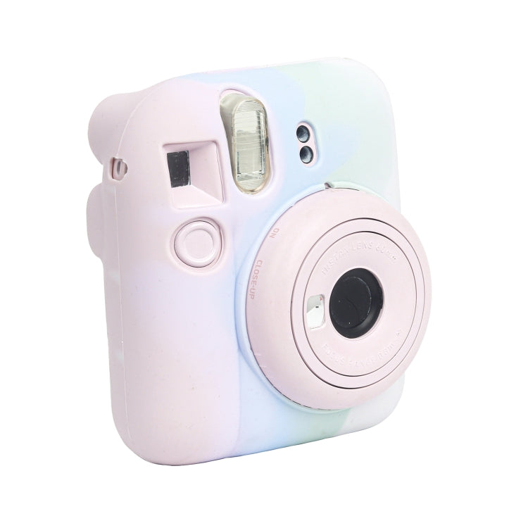 For FUJIFILM instax mini 12 Soft Silicone Camera Protective Case(Pink Blue White) - Protective Case by buy2fix | Online Shopping UK | buy2fix