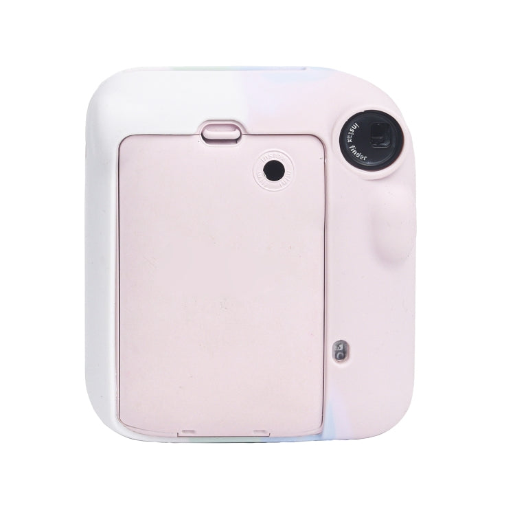 For FUJIFILM instax mini 12 Soft Silicone Camera Protective Case(Pink Blue White) - Protective Case by buy2fix | Online Shopping UK | buy2fix