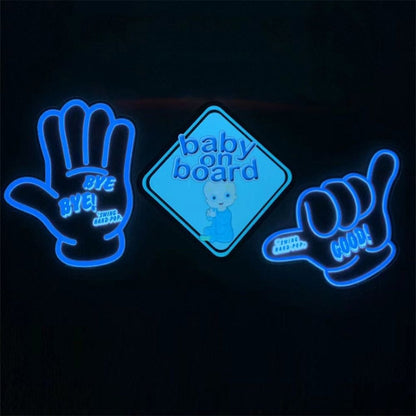 EL Luminous Car Stickers Cold Light Car Stickers Car Luminous Pattern Decoration(Tik Tok) - Decorative Sticker by buy2fix | Online Shopping UK | buy2fix