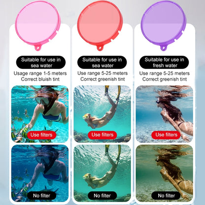 For Insta360 GO 3 Housing Diving Color Lens Filter(Purple) - Others by buy2fix | Online Shopping UK | buy2fix