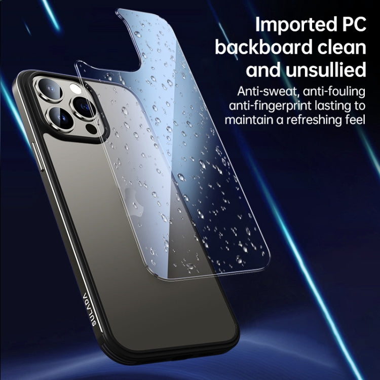 For iPhone 15 Pro Max SULADA Metal Frame + Nano Glass + TPU Phone Case(Grey) - iPhone 15 Pro Max Cases by SULADA | Online Shopping UK | buy2fix