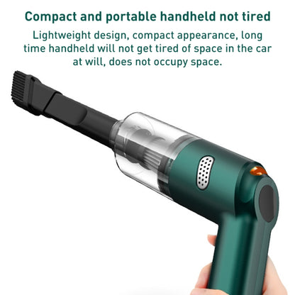 KBN-010 10000Pa Powerful Car Cordless Vacuum Cleaner Handheld Cleaning Tool, Spec:Deluxe Version(Dark Green) - Vacuum Cleaner by buy2fix | Online Shopping UK | buy2fix