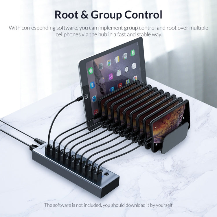 ORICO BT2U3-16AB-GY-BP 16 Ports USB 3.0 HUB with Individual Switches(UK Plug) - USB 3.0 HUB by ORICO | Online Shopping UK | buy2fix