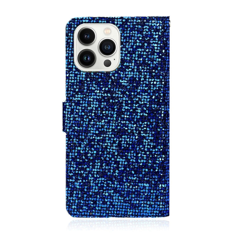 For iPhone 15 Pro Max Glitter Powder Filp Leather Phone Case(Blue) - iPhone 15 Pro Max Cases by buy2fix | Online Shopping UK | buy2fix