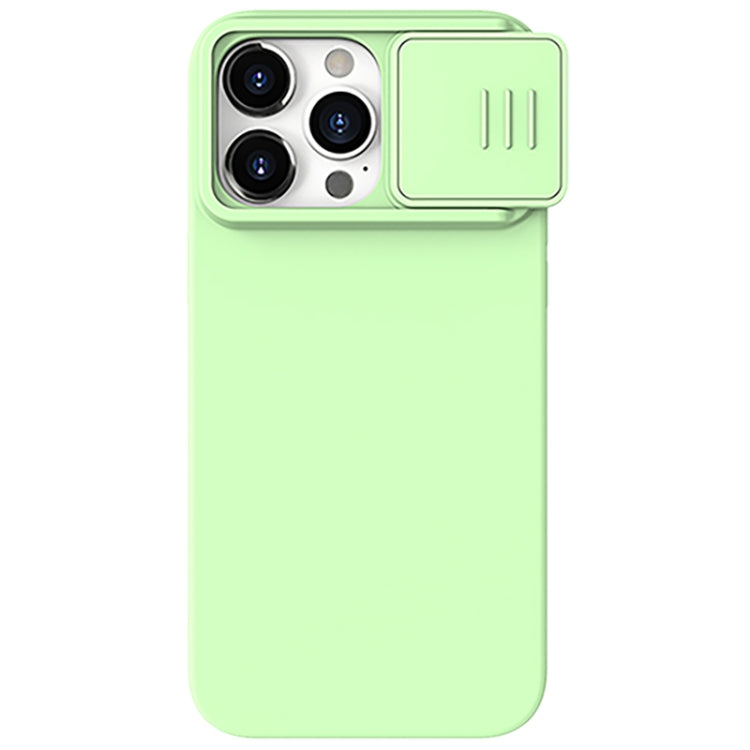 For iPhone 15 Pro NILLKIN CamShield MagSafe Liquid Silicone Phone Case(Green) - iPhone 15 Pro Cases by NILLKIN | Online Shopping UK | buy2fix