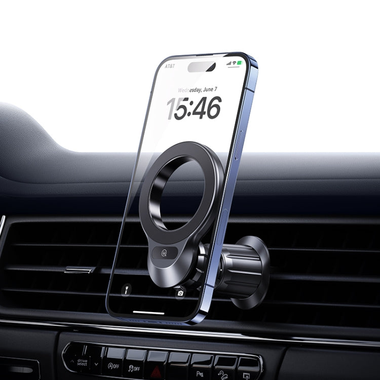 USAMS US-ZJ075 Magnetic Car Air Vent Phone Holder(Black) - Car Holders by USAMS | Online Shopping UK | buy2fix