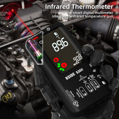 BSIDE S30X Smart Color Screen Infrared Temperature Measurement Multimeter(Black) - Digital Multimeter by BSIDE | Online Shopping UK | buy2fix