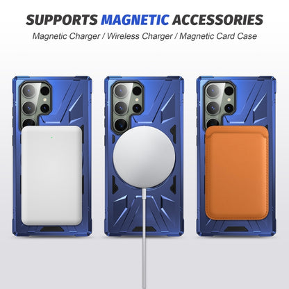 For Samsung Galaxy S23 5G MagSafe Magnetic Shockproof Phone Case with Ring Holder(Navy Blue) - Galaxy S23 5G Cases by buy2fix | Online Shopping UK | buy2fix