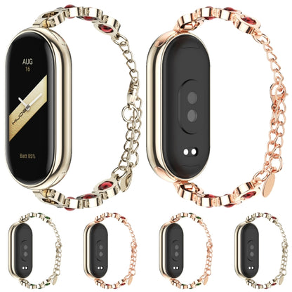 For Xiaomi Mi Band 8 / 9 / 9 NFC Mijobs Mermaid Beauty Bracelet Watch Band(Light Gold Green) - Watch Bands by MIJOBS | Online Shopping UK | buy2fix