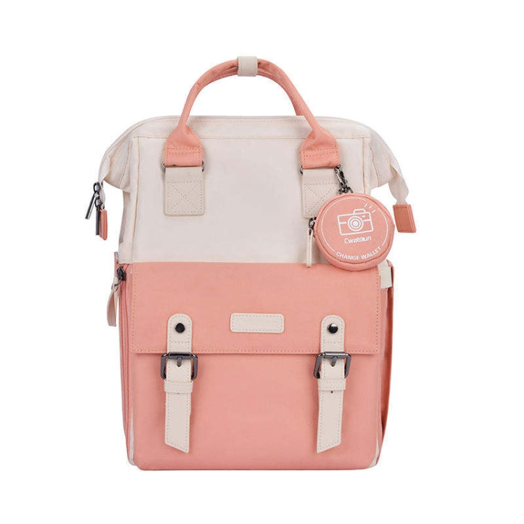 Cwatcun D87 Color Matching Camera Backpack Large Capacity Photography Bag, Size:40.5 x 35 x 20cm Large(Pink) - Backpack by Cwatcun | Online Shopping UK | buy2fix