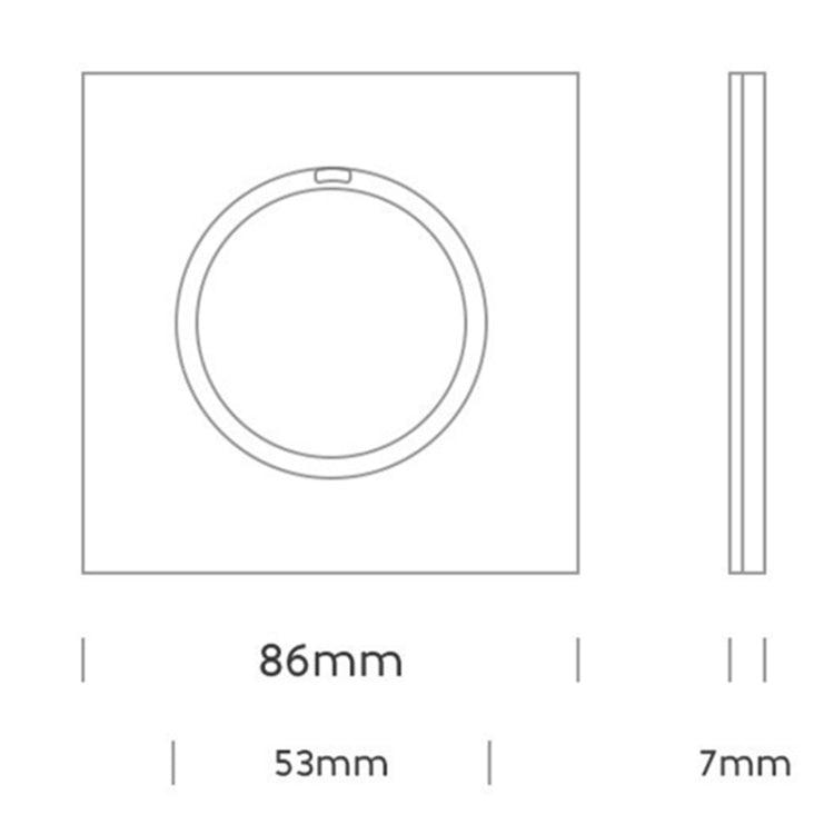 86mm Round LED Tempered Glass Switch Panel, Gold Round Glass, Style:Computer Socket - Consumer Electronics by buy2fix | Online Shopping UK | buy2fix