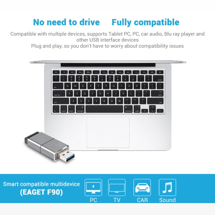 EAGET F90 128G USB 3.0 Interface Metal Flash U Disk - USB Flash Drives by EAGET | Online Shopping UK | buy2fix