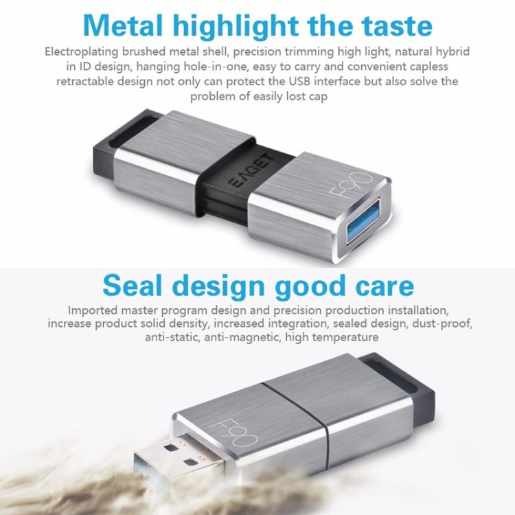 EAGET F90 128G USB 3.0 Interface Metal Flash U Disk - USB Flash Drives by EAGET | Online Shopping UK | buy2fix