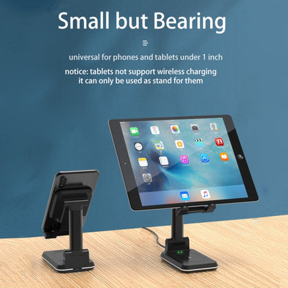 T6 2 in 1 Portable Folding Stand Wireless Charging, Style:Single Charge(Black) - Apple Accessories by buy2fix | Online Shopping UK | buy2fix