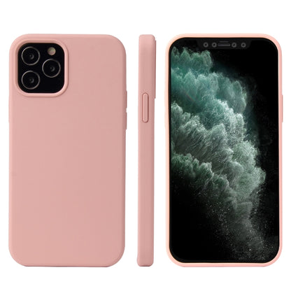 For iPhone 12 / 12 Pro Solid Color Liquid Silicone Shockproof Protective Case(Light Purple) - iPhone 12 / 12 Pro Cases by buy2fix | Online Shopping UK | buy2fix