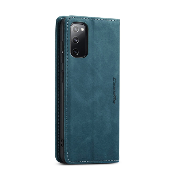 For Samsung Galaxy S20 FE CaseMe 013 Multifunctional Horizontal Flip Leather Case with Holder & Card Slot & Wallet(Blue) - Samsung Accessories by CaseMe | Online Shopping UK | buy2fix