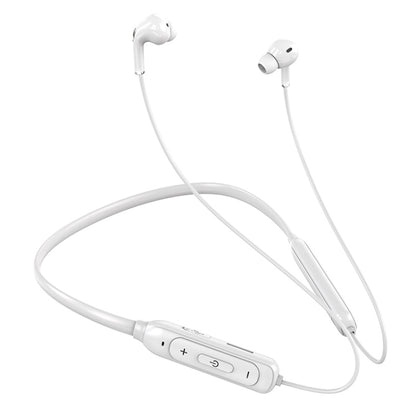 M60 8D Surround Sound Wireless Neck-mounted 5.1 Bluetooth Earphone Support TF Card MP3 Mode(White) - Neck-mounted Earphone by buy2fix | Online Shopping UK | buy2fix