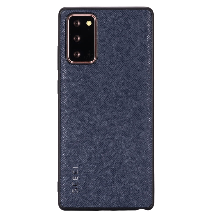 For Samsung Galaxy Note 20 GEBEI Full-coverage Shockproof Leather Protective Case(Blue) - Galaxy Note20 Cases by GEBEI | Online Shopping UK | buy2fix