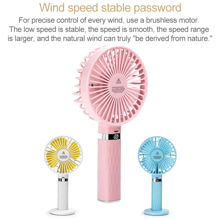 S8 Portable Mute Handheld Desktop Electric Fan, with 3 Speed Control (White) - Consumer Electronics by buy2fix | Online Shopping UK | buy2fix