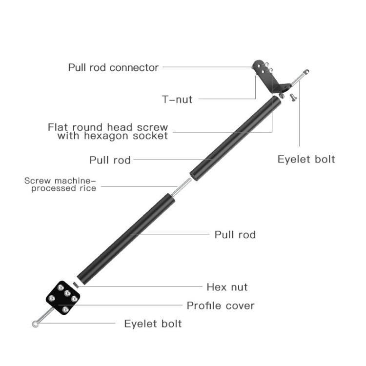 Creality Ender-3 / 3Pro Tie Rod Fixed Support Frame 3D Printer Structure Bracket - Parts by Creality | Online Shopping UK | buy2fix