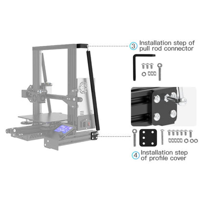 Creality Ender-3 / 3Pro Tie Rod Fixed Support Frame 3D Printer Structure Bracket - Parts by Creality | Online Shopping UK | buy2fix