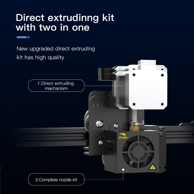 Creality Ender-3 Direct Extruding Mechanism Complete Extruder Nozzle Kit with Stepper Motor - Parts by Creality | Online Shopping UK | buy2fix